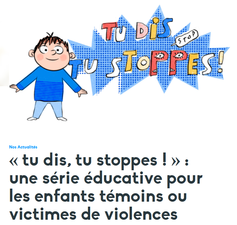 série "Tu Dis Tu Stoppes" émission de télévision éducative destinée aux enfants pour les sensibiliser à l'importance de la parole