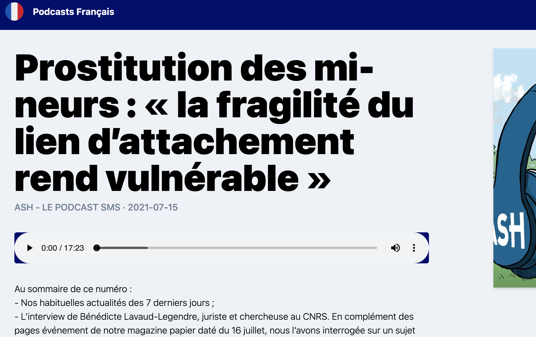 Prostitution des mineurs : « La fragilité du lien d’attachement rend vulnérable »