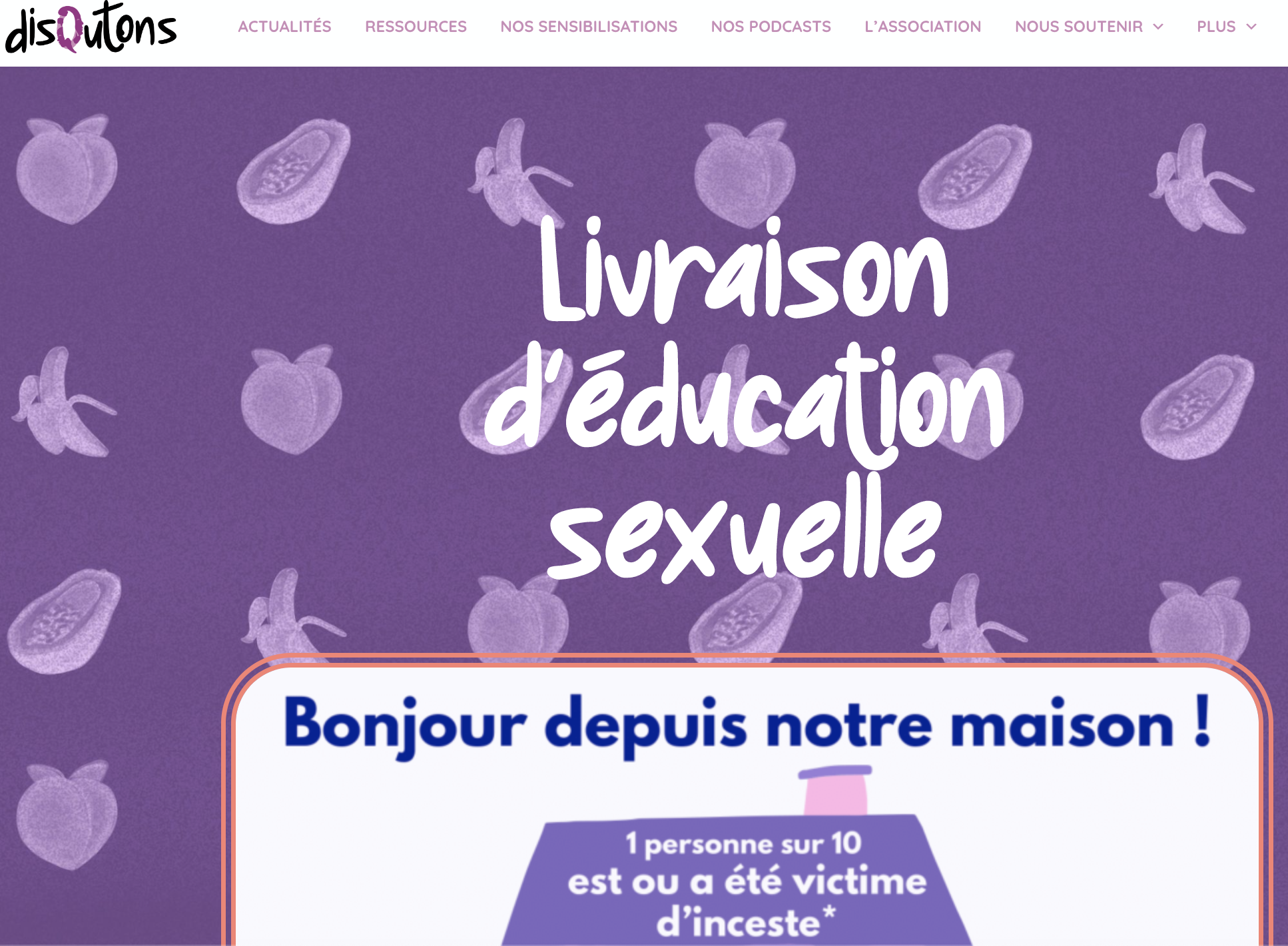 Découvrez le site internet de l'association DisQutons pour l'éducation à la vie affective