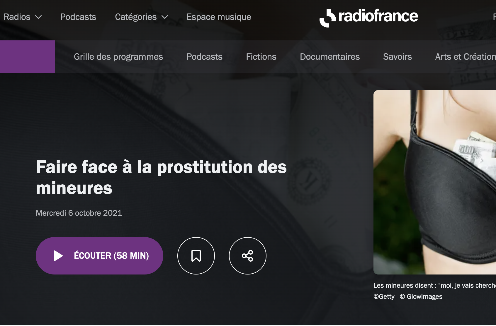 Faire face à la prostitution des mineures