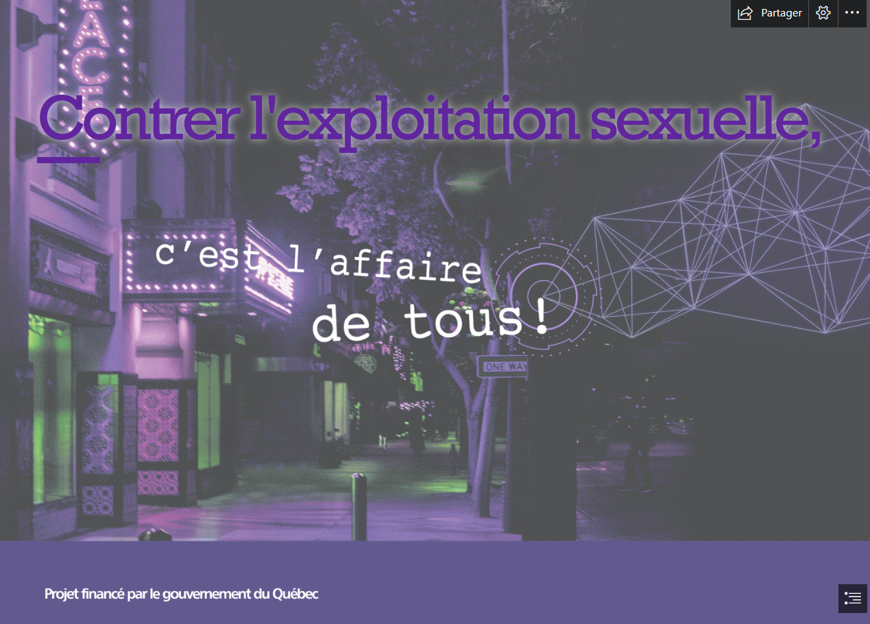 Site québécois contrer l'exploitation sexuelle des mineurs