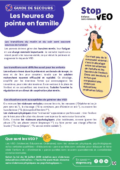 Guide de secours pour les heures de pointe - VEO