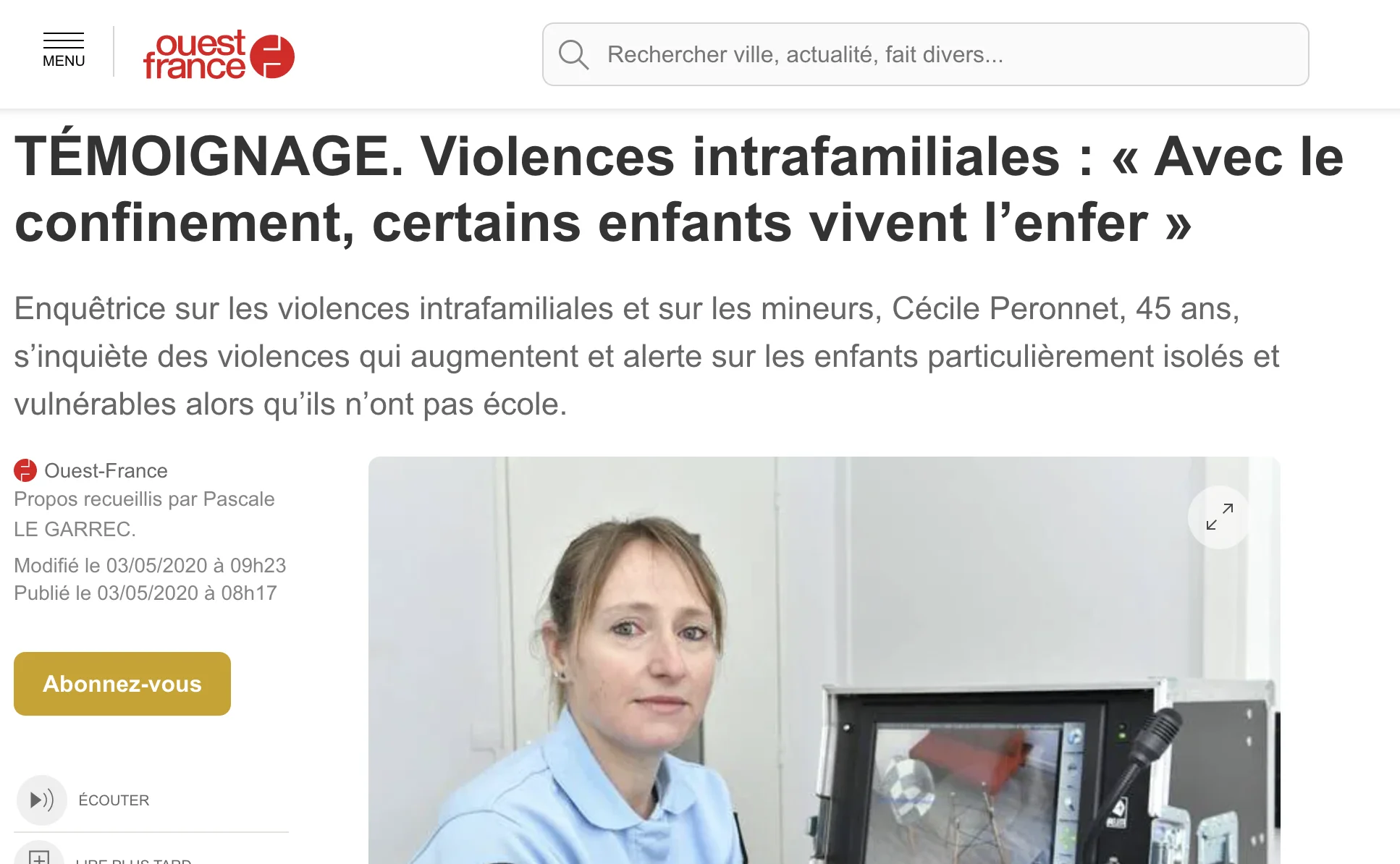 Violences intrafamiliales : « Avec le confinement, certains enfants vivent l’enfer »