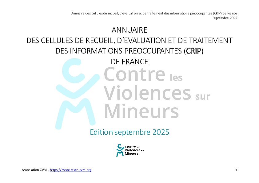 Annuaire des CRIP de France