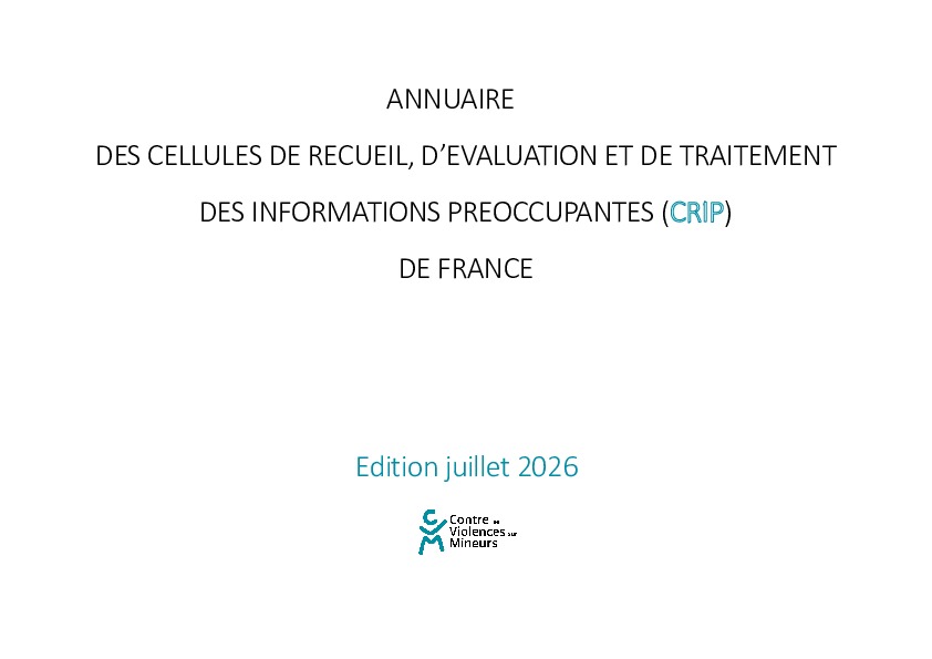 Annuaire des CRIP de France