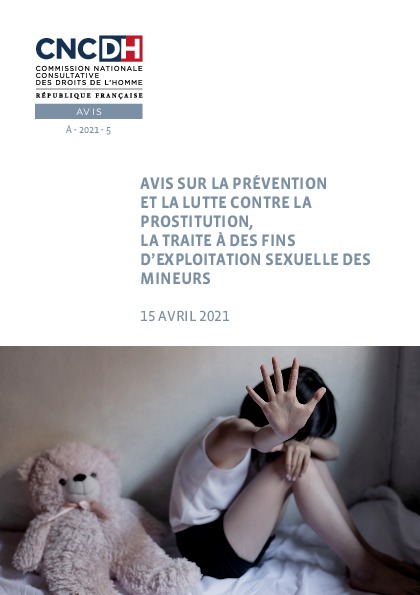 Avis sur la prévention et la lutte contre la prostitution, la traite à des fins d'exploitation sexuelle des mineurs