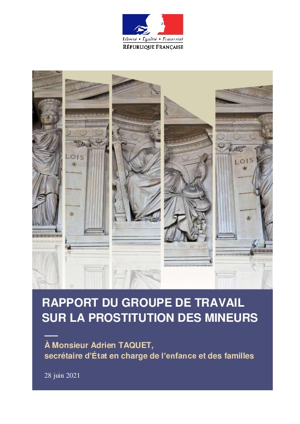 Rapport du groupe de travail interministériel sur la prostitution des mineurs