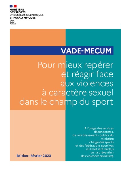 Repérer et réagir face aux violences à caractère sexuel dans le champ du sport - vade-mecum
