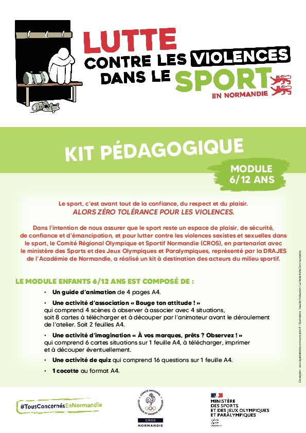 Kit pédagogique - Lutte contre les violences dans le sport (6-12 ans)