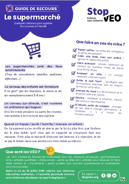 Guide de secours pour le supermarché - VEO