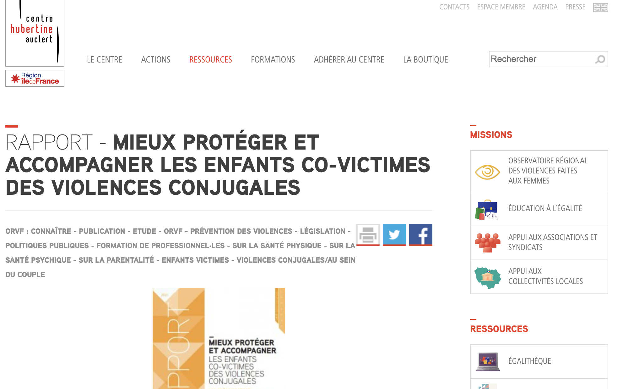 Mieux protéger et accompagner les enfants co-victimes des violences ...